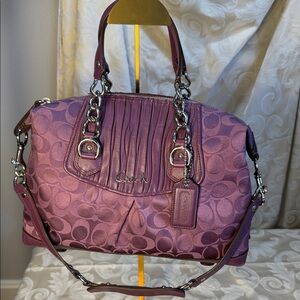 Coach very rare purple hand/shoulder bag, silver hardware. Stunning!!
